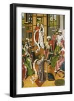 The Twelve Year-Old Jesus in the Temple, Westphalia, C. 1450-null-Framed Giclee Print