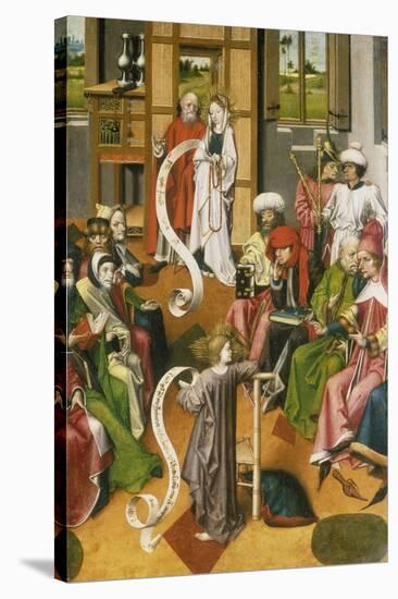 The Twelve Year-Old Jesus in the Temple, Westphalia, C. 1450-null-Stretched Canvas