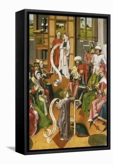 The Twelve Year-Old Jesus in the Temple, Westphalia, C. 1450-null-Framed Stretched Canvas