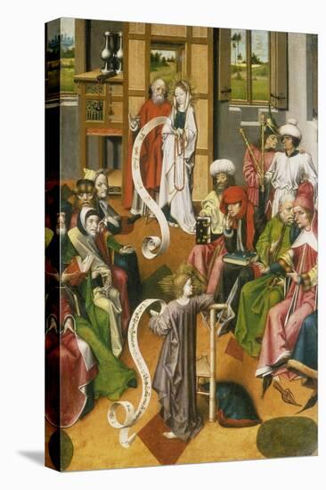 The Twelve Year-Old Jesus in the Temple, Westphalia, C. 1450-null-Stretched Canvas