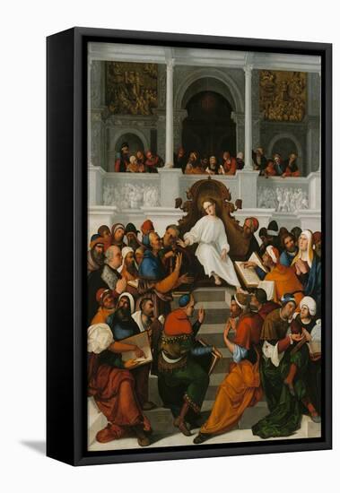 The Twelve-Year-Old Jesus Teaching in the Temple, 1524-Ludovico Mazzolino-Framed Stretched Canvas