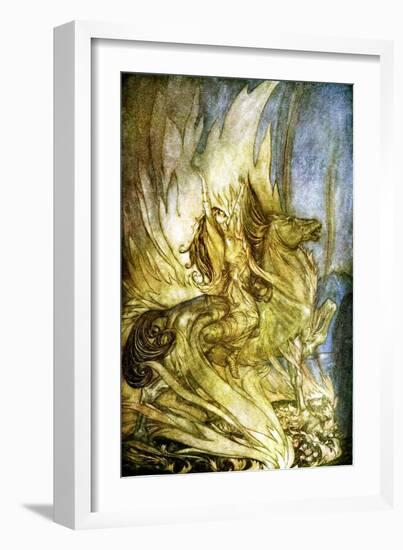 The Twilight of the Gods / Göttterdämmerung-Arthur Rackham-Framed Giclee Print