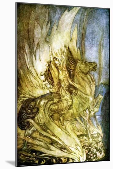 The Twilight of the Gods / Göttterdämmerung-Arthur Rackham-Mounted Giclee Print