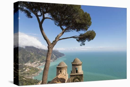 The Twin Domes of San Pantaleone Church from Villa Rofolo in Ravello-Martin Child-Stretched Canvas