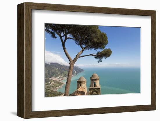 The Twin Domes of San Pantaleone Church from Villa Rofolo in Ravello-Martin Child-Framed Photographic Print