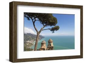 The Twin Domes of San Pantaleone Church from Villa Rofolo in Ravello-Martin Child-Framed Photographic Print