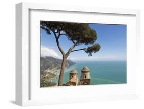 The Twin Domes of San Pantaleone Church from Villa Rofolo in Ravello-Martin Child-Framed Photographic Print