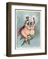 The Twin Stars, Castor and Pollux, Published by Hannah Humphrey in 1799-James Gillray-Framed Giclee Print