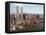 The Twin Towers of the World Trade Center Rise Above the New York Skyline-null-Framed Stretched Canvas