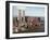 The Twin Towers of the World Trade Center Rise Above the New York Skyline-null-Framed Premium Photographic Print