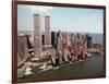 The Twin Towers of the World Trade Center Rise Above the New York Skyline-null-Framed Photographic Print