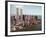 The Twin Towers of the World Trade Center Rise Above the New York Skyline-null-Framed Photographic Print