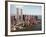 The Twin Towers of the World Trade Center Rise Above the New York Skyline-null-Framed Photographic Print