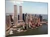 The Twin Towers of the World Trade Center Rise Above the New York Skyline-null-Mounted Photographic Print