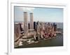 The Twin Towers of the World Trade Center Rise Above the New York Skyline-null-Framed Photographic Print