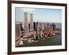 The Twin Towers of the World Trade Center Rise Above the New York Skyline-null-Framed Photographic Print