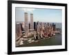 The Twin Towers of the World Trade Center Rise Above the New York Skyline-null-Framed Photographic Print