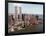 The Twin Towers of the World Trade Center Rise Above the New York Skyline-null-Framed Photographic Print