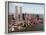 The Twin Towers of the World Trade Center Rise Above the New York Skyline-null-Framed Photographic Print