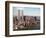 The Twin Towers of the World Trade Center Rise Above the New York Skyline-null-Framed Photographic Print