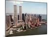 The Twin Towers of the World Trade Center Rise Above the New York Skyline-null-Mounted Photographic Print