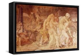 The Twins of Catania, Anfinomo and Anapio-Rosso Fiorentino-Framed Stretched Canvas