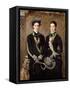 The Twins, Portrait of Kate Edith and Grace Maud Hoare, 1876-John Everett Millais-Framed Stretched Canvas