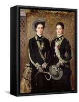 The Twins, Portrait of Kate Edith and Grace Maud Hoare, 1876-John Everett Millais-Framed Stretched Canvas