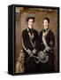 The Twins, Portrait of Kate Edith and Grace Maud Hoare, 1876-John Everett Millais-Framed Stretched Canvas