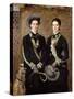 The Twins, Portrait of Kate Edith and Grace Maud Hoare, 1876-John Everett Millais-Stretched Canvas