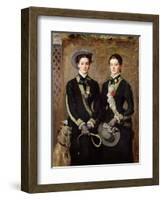 The Twins, Portrait of Kate Edith and Grace Maud Hoare, 1876-John Everett Millais-Framed Giclee Print