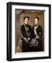 The Twins, Portrait of Kate Edith and Grace Maud Hoare, 1876-John Everett Millais-Framed Giclee Print