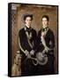 The Twins, Portrait of Kate Edith and Grace Maud Hoare, 1876-John Everett Millais-Framed Stretched Canvas