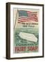 The Two Best Things That Float', Advertisement for Fairbank's Floating Fairy Soap, 1898-American School-Framed Giclee Print