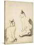 The Two Cats; Les Deux Chats-Theophile Alexandre Steinlen-Stretched Canvas