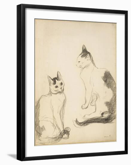 The Two Cats; Les Deux Chats-Theophile Alexandre Steinlen-Framed Giclee Print