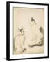 The Two Cats; Les Deux Chats-Theophile Alexandre Steinlen-Framed Giclee Print