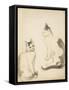 The Two Cats; Les Deux Chats-Theophile Alexandre Steinlen-Framed Stretched Canvas