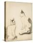The Two Cats; Les Deux Chats-Theophile Alexandre Steinlen-Stretched Canvas