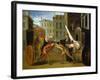 The Two Coaches, C. 1707-Claude Gillot-Framed Giclee Print