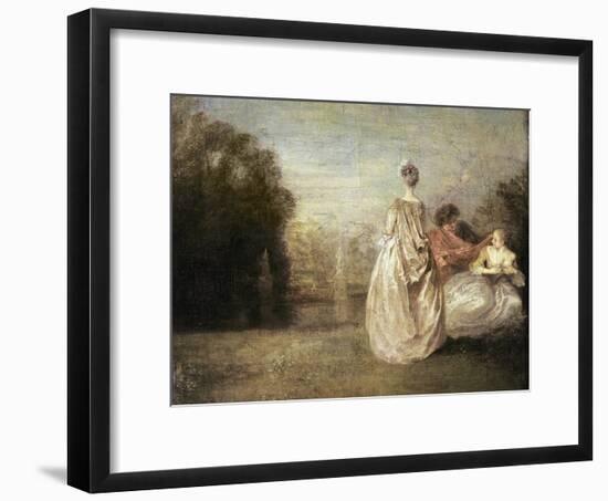 The Two Cousins, 1716-20-Jean Antoine Watteau-Framed Giclee Print