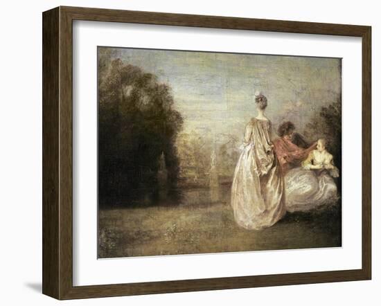 The Two Cousins, 1716-20-Jean Antoine Watteau-Framed Giclee Print