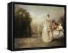 The Two Cousins, 1716-20-Jean Antoine Watteau-Framed Stretched Canvas