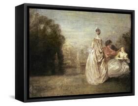 The Two Cousins, 1716-20-Jean Antoine Watteau-Framed Stretched Canvas