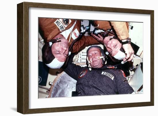 The Two Crews of the Joint US/USSR ASTP Docking in Earth Orbit Mission-null-Framed Photographic Print