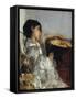 The Two Dolls or Young or Oriental Girl with Fan, 1876-Antonio Mancini-Framed Stretched Canvas