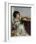 The Two Dolls or Young or Oriental Girl with Fan, 1876-Antonio Mancini-Framed Giclee Print