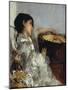 The Two Dolls or Young or Oriental Girl with Fan, 1876-Antonio Mancini-Mounted Giclee Print