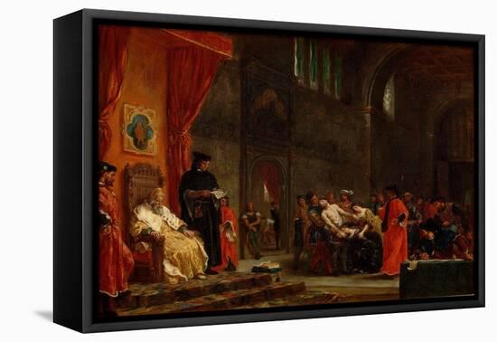 The Two Foscari, 1855-Eugene Delacroix-Framed Stretched Canvas