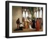 The Two Foscari: Francesco Foscari, Doge of Venice Banishing His Son Jacopo on the Charge of Treaso-Francesco Hayez-Framed Giclee Print